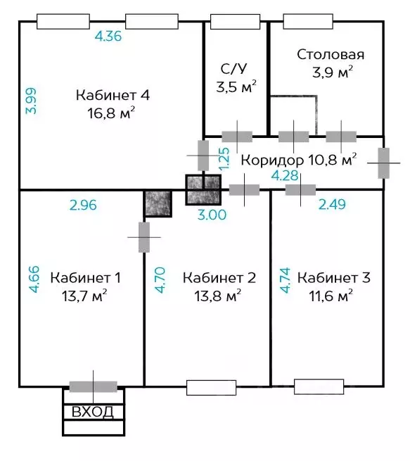 Помещение свободного назначения в Москва ул. Земляной Вал, 1/4С2 (75 ... - Фото 2