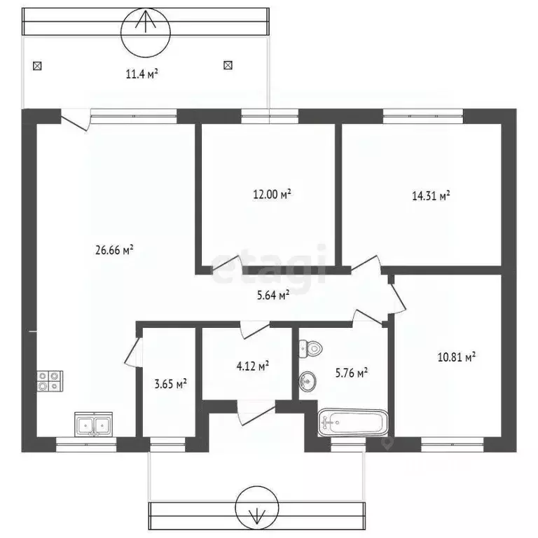 Дом в Самарская область, Красноярский район, Новосемейкино городское ... - Фото 2
