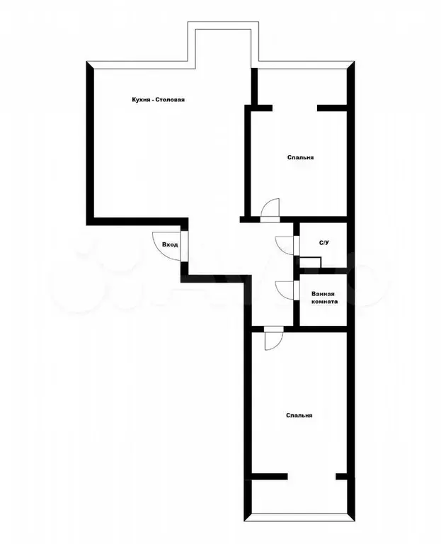 2-к. квартира, 79 м, 6/6 эт. - Фото 0
