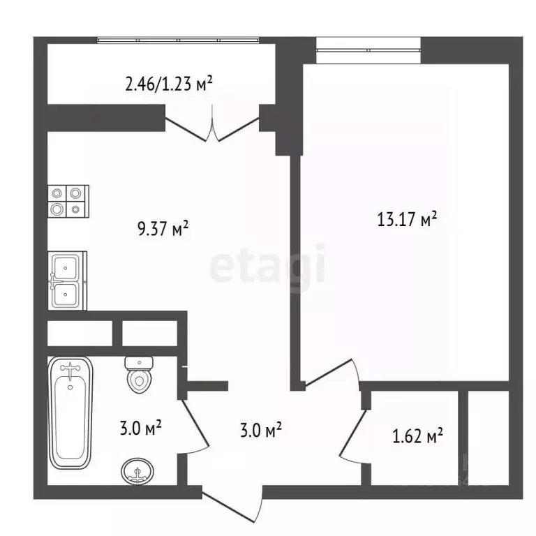 1-к кв. Московская область, Балашиха ул. Яганова, 5 (32.62 м) - Фото 2