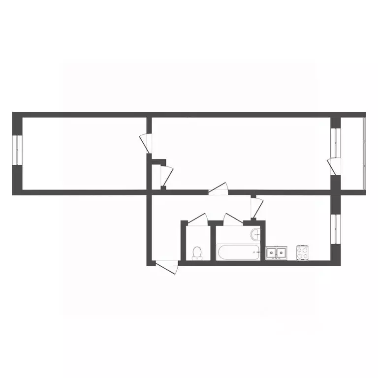 2-к кв. Тюменская область, Тюмень ул. Энергетиков, 51А (43.3 м) - Фото 2