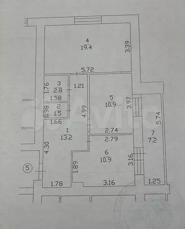 2-к. квартира, 60,1 м, 2/9 эт. - Фото 0