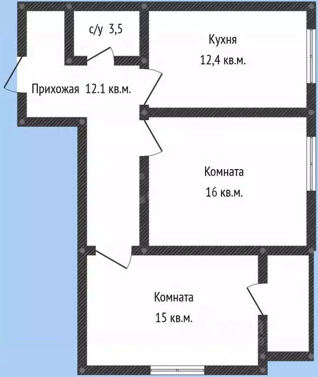 2-к кв. Краснодарский край, Краснодар ул. Имени М.Е. Соколова, 86к2 ... - Фото 1