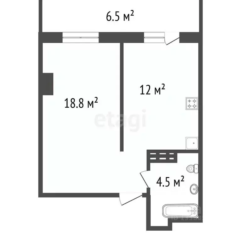 1-к кв. Красноярский край, Красноярск Норильская ул., 5 (37.7 м) - Фото 1