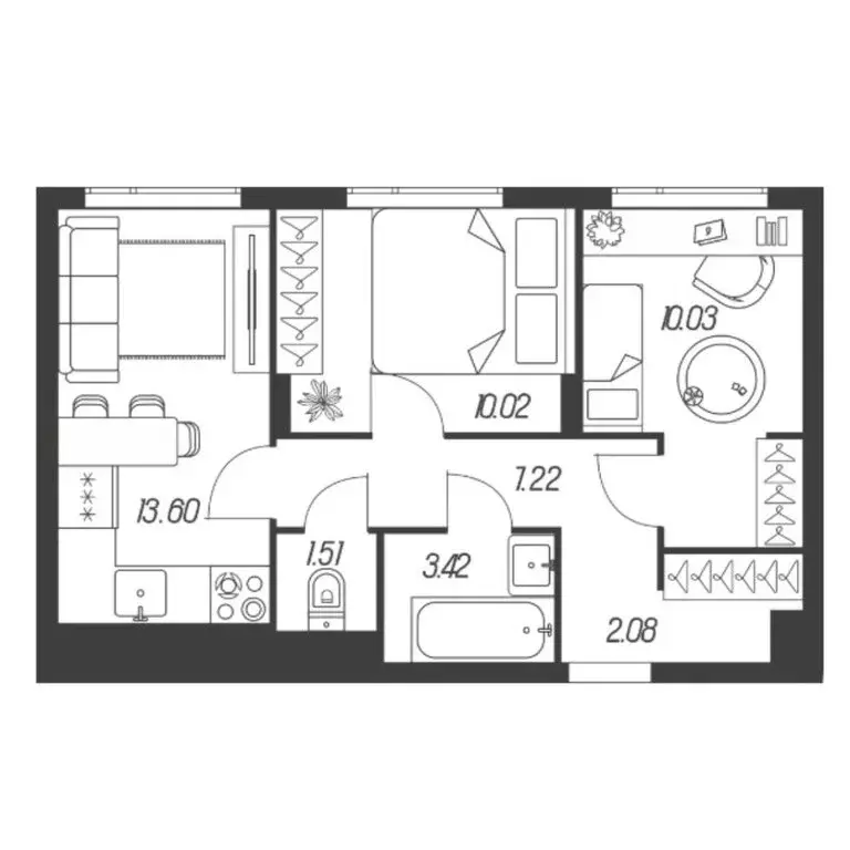 2-комнатная квартира: Тула, Самоварная улица, 21 (48 м) - Фото 0
