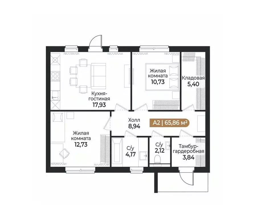 Таунхаус в Ленинградская область, Всеволожск ш. Южное (66 м) - Фото 1