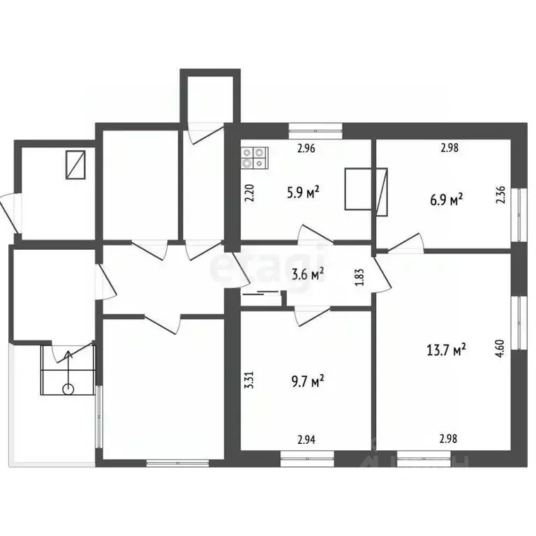 Дом в Псковская область, Порхов Зеленая ул., 8 (52 м) - Фото 1
