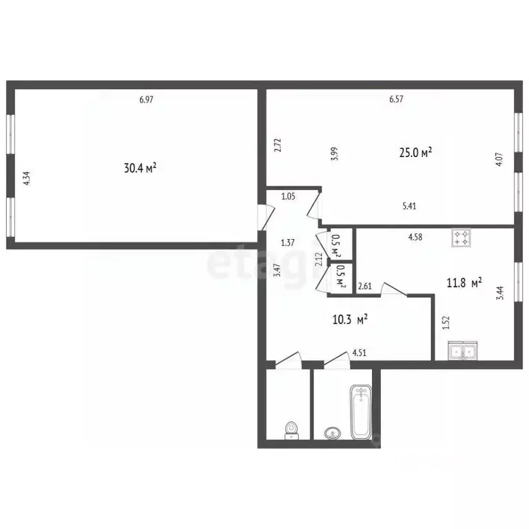Комната Санкт-Петербург Загородный просп., 22 (25.0 м) - Фото 2