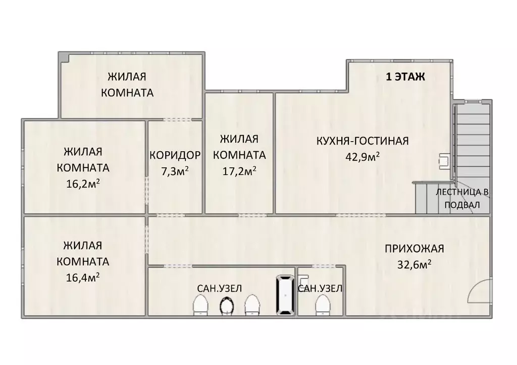 5-к кв. Красноярский край, Красноярск ул. Баумана, 9 (321.7 м) - Фото 1