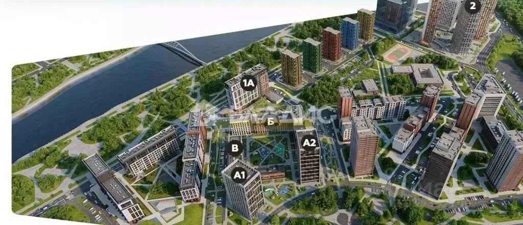 1-к кв. Москва Нагатино Ай-Ленд жилой комплекс, к1 (39.9 м) - Фото 1