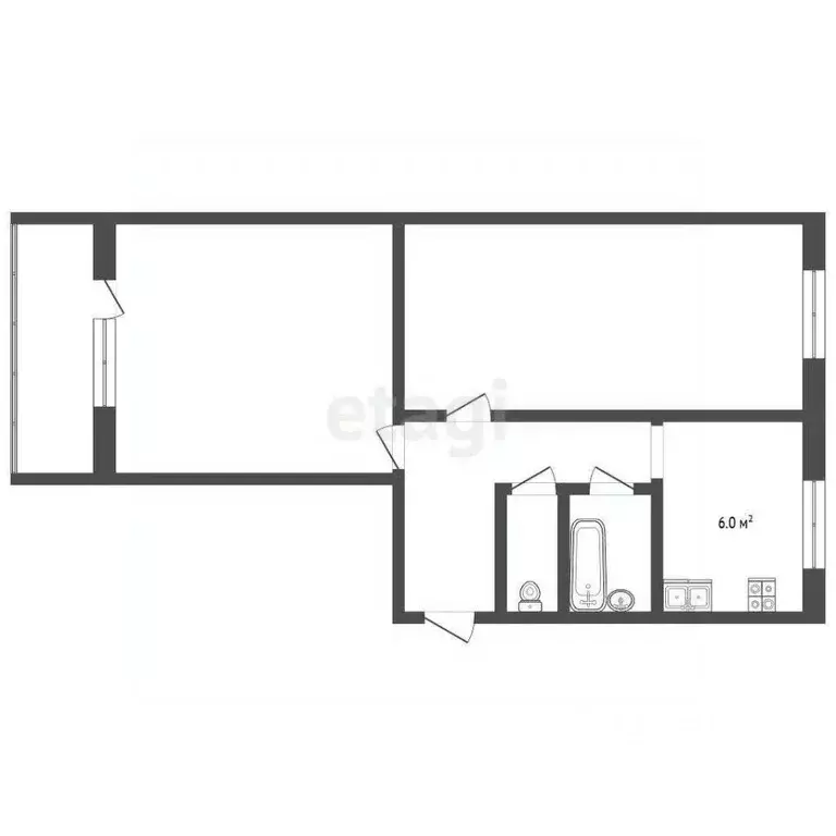 2-к кв. Саратовская область, Балашов пос. Балашов-3, 22 (44.2 м) - Фото 2