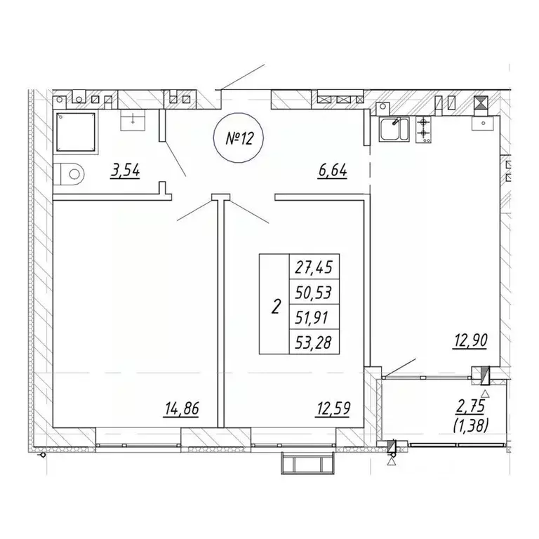 2-к кв. Калининградская область, Зеленоградск  (53.28 м) - Фото 1