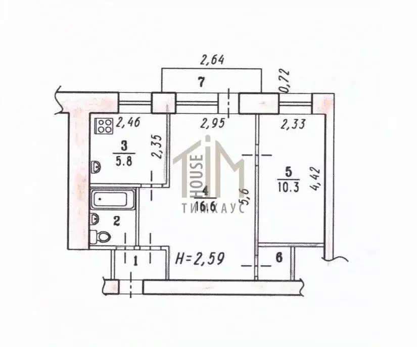 2-к кв. Омская область, Омск ул. Панфилова, 12 (40.7 м) - Фото 1