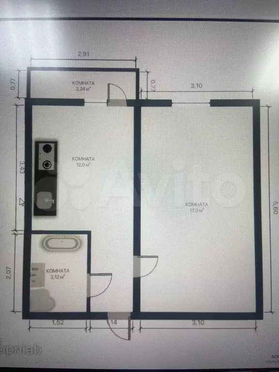 1-к. квартира, 30 м, 8/9 эт. - Фото 0