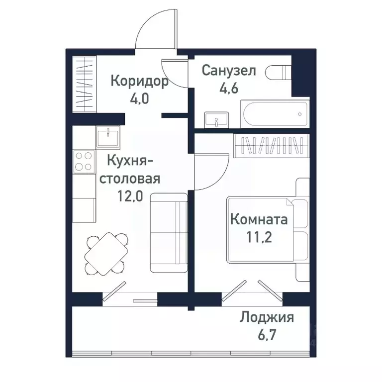 1-к кв. Челябинская область, Челябинский городской округ, пос. ... - Фото 0