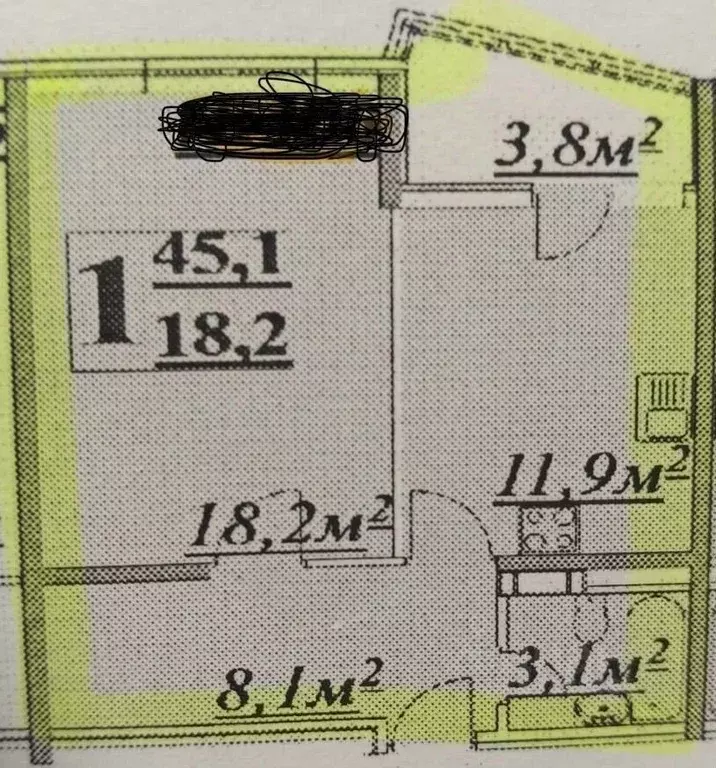 1-к кв. Краснодарский край, Анапа Парковая ул., 60к3 (45.1 м) - Фото 2