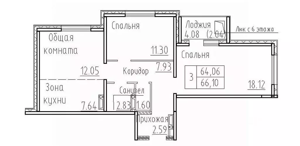 3-к кв. Новосибирская область, Новосибирский район, Мичуринский ... - Фото 0