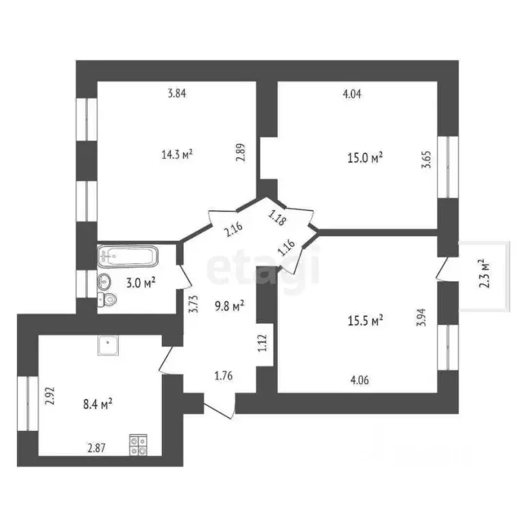 3-к кв. Ростовская область, Ростов-на-Дону Рабочий Городок мкр, ул. ... - Фото 1