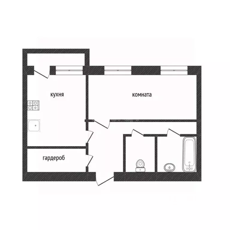 1-к кв. Ленинградская область, Кириши ул. Энергетиков, 62 (61.6 м) - Фото 2