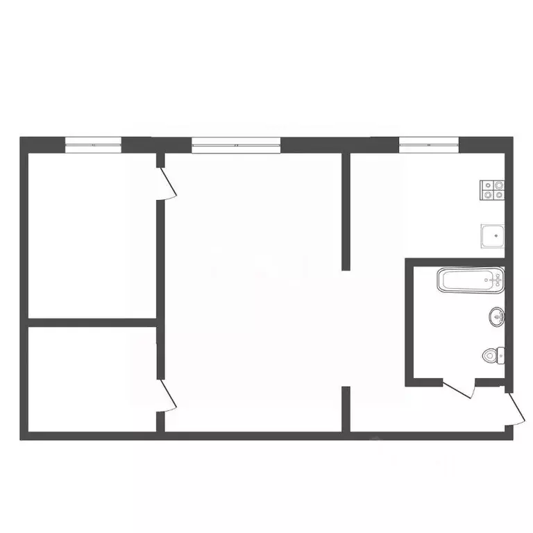 2-к кв. Тульская область, Чернь рп ул. Карла Маркса, 19 (44.2 м) - Фото 2