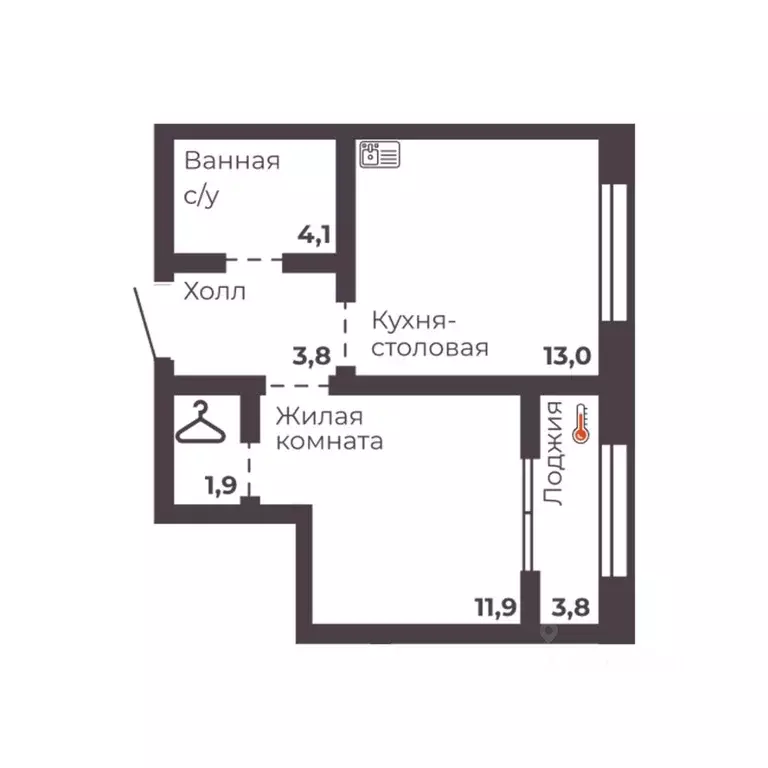 1-к кв. Челябинская область, Челябинск просп. Ленина, 1 (34.7 м) - Фото 0