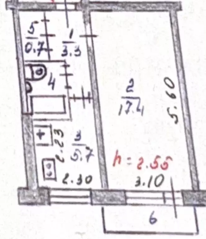 1-к кв. Архангельская область, Новодвинск ул. Мира, 11 (31.2 м) - Фото 2