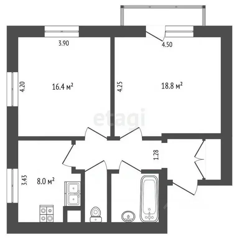 2-к кв. Москва 5-я Кожуховская ул., 14 (57.8 м) - Фото 1