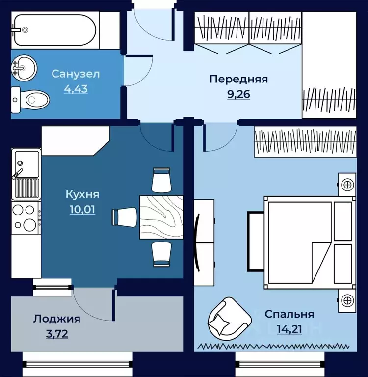 Свободной планировки кв. Камчатский край, Петропавловск-Камчатский ... - Фото 2