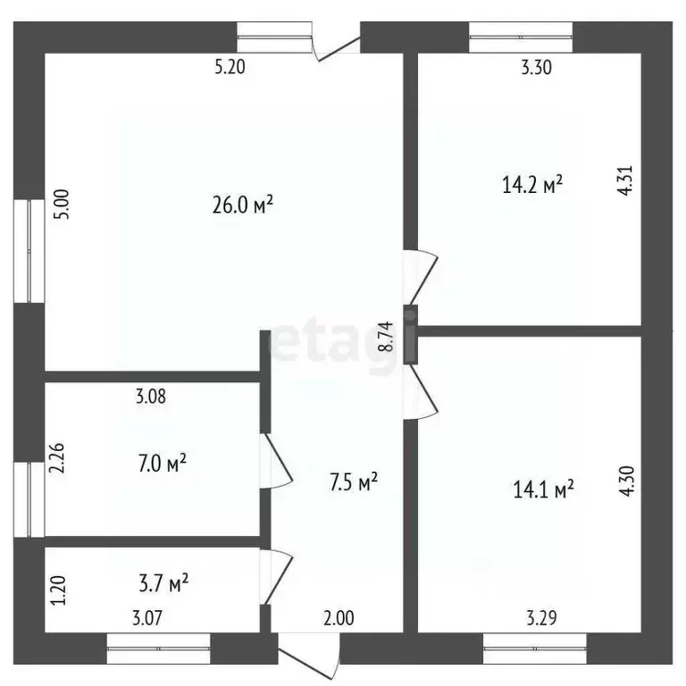 Дом в Тюменская область, Тюменский муниципальный округ, д. Якуши  (76 ... - Фото 2