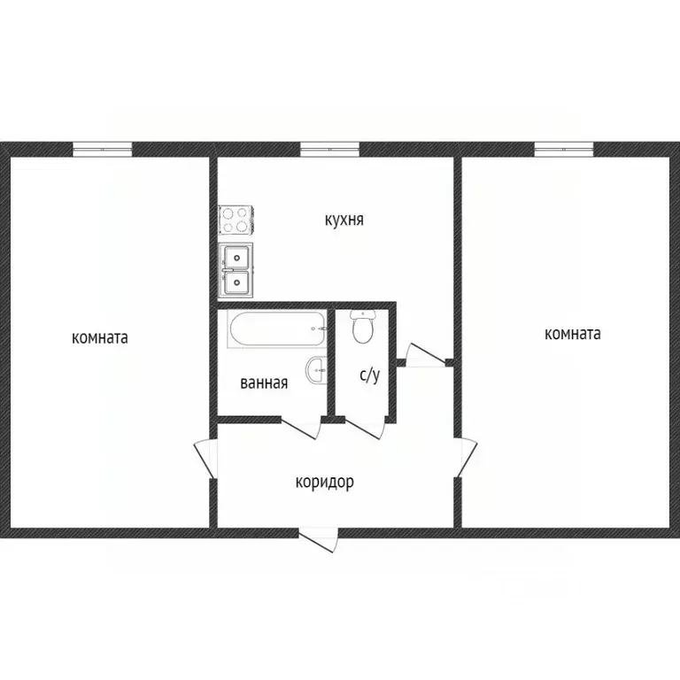 2-к кв. Свердловская область, Нижний Тагил ул. Ермака, 61 (44.0 м) - Фото 1