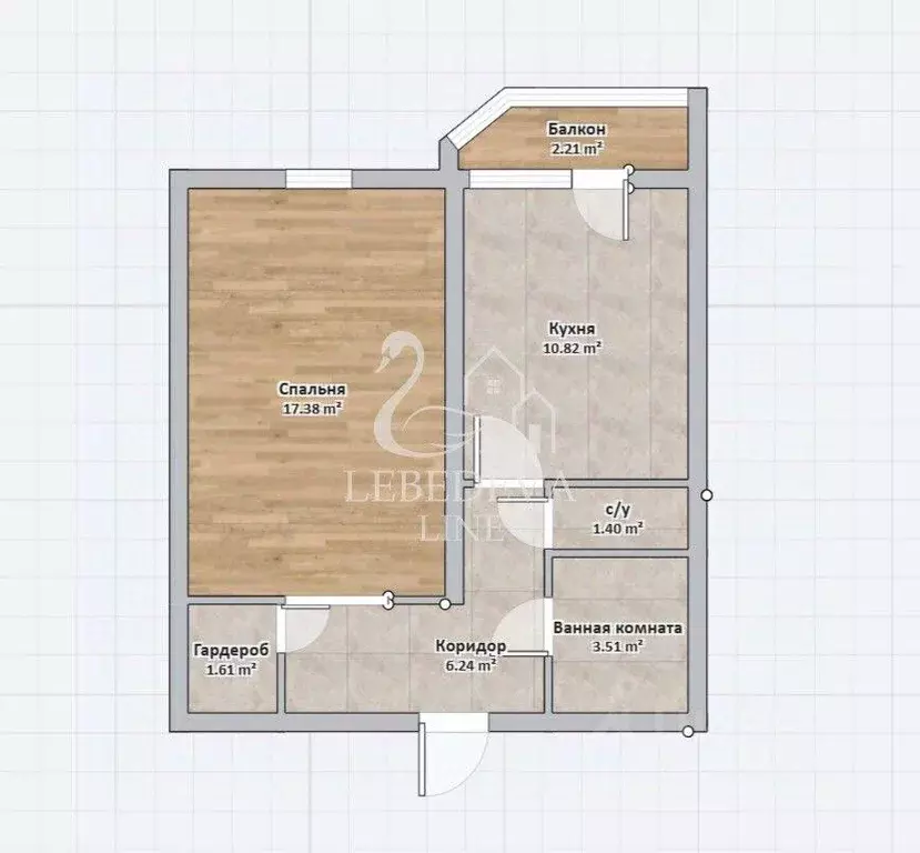 Квартира, 1 комната, 42.5 м - Фото 2