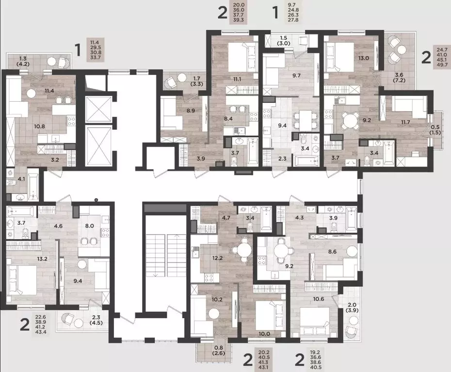 2-к кв. Калининградская область, Калининград ул. Миргородская, 2 (38.7 ... - Фото 2