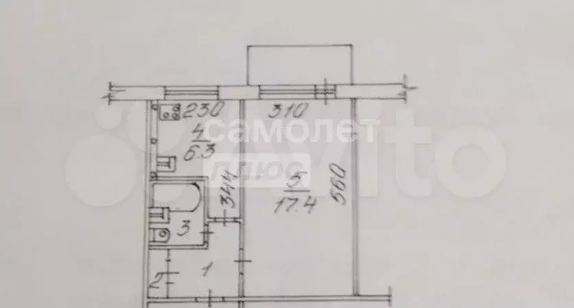1-к. квартира, 30 м, 3/5 эт. - Фото 0