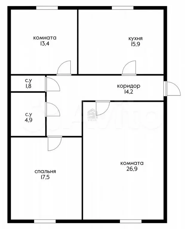 3-к. квартира, 95 м, 2/3 эт. - Фото 0