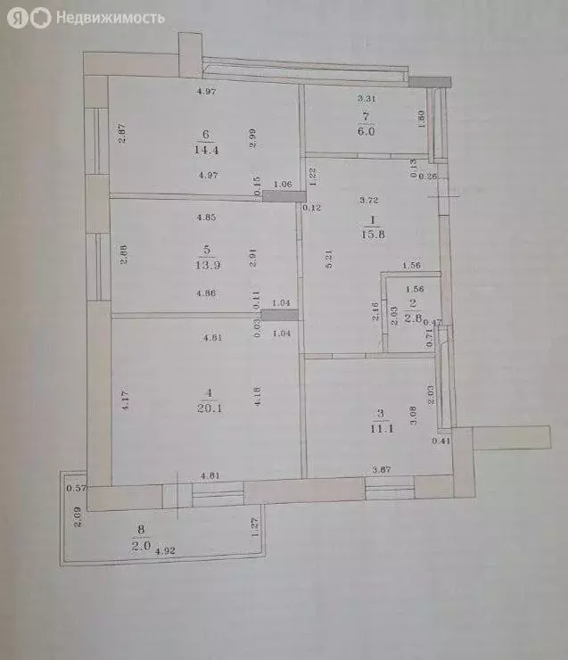 3-комнатная квартира: Казань, проспект Ямашева, 103А (86.1 м) - Фото 1