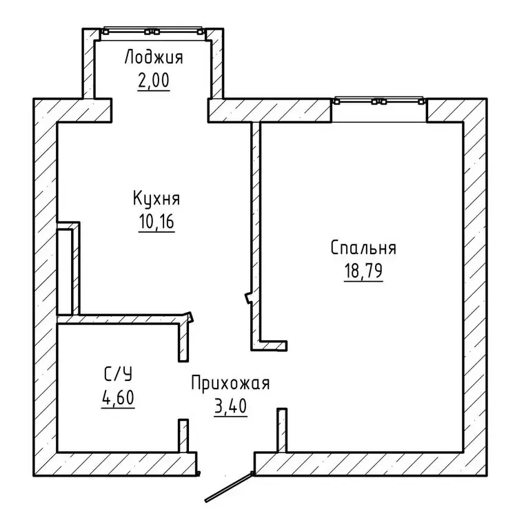 1-комнатная квартира: Нальчик, улица Головко, 200 (39 м) - Фото 1