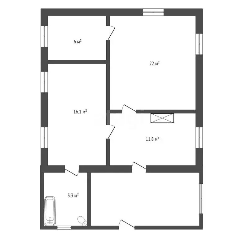 Дом в село Верх-Катунское, Вишнёвая улица (51.1 м) - Фото 2