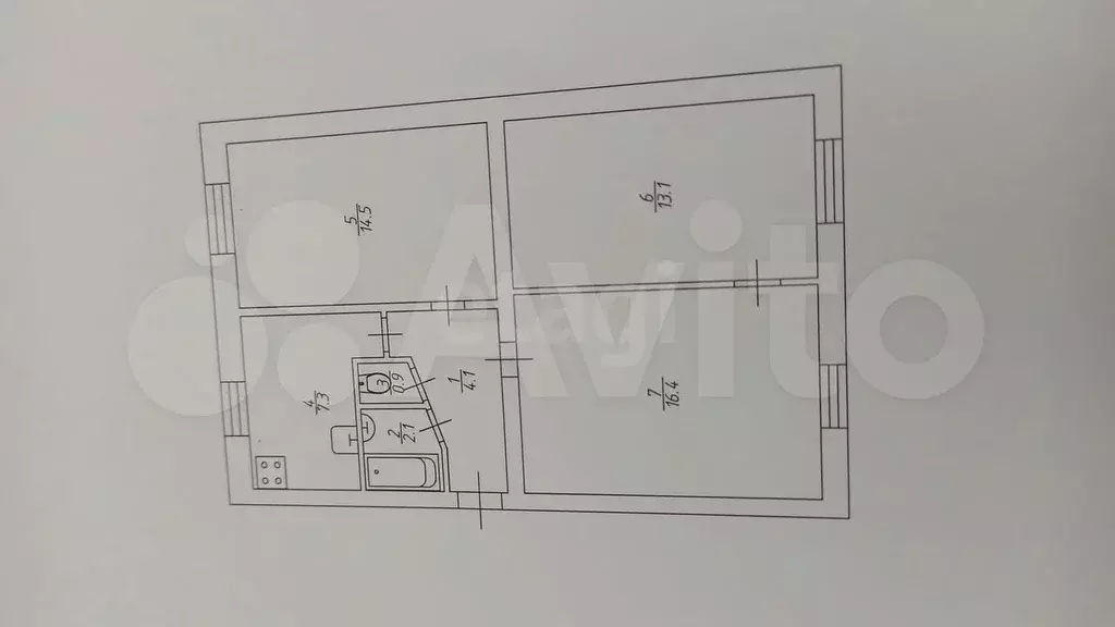 3-к. квартира, 60 м, 1/5 эт. - Фото 0