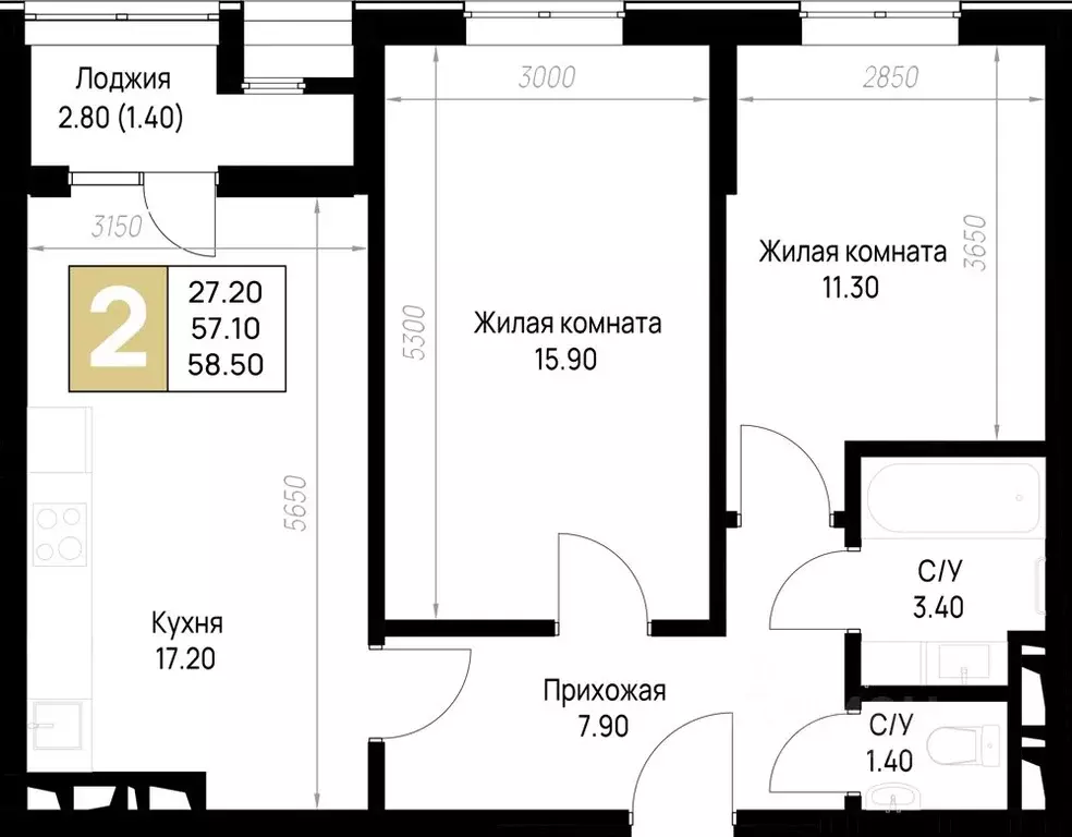 2-к кв. Краснодарский край, Анапа На Высоком Берегу жилой комплекс ... - Фото 1