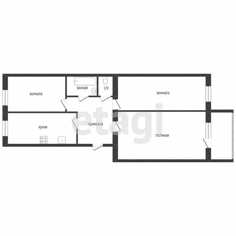 3-комнатная квартира: Ишим, улица Шаронова, 17 (60 м) - Фото 1