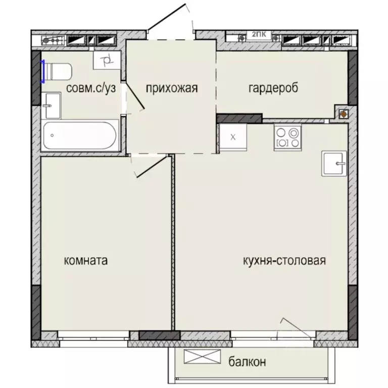 1-к кв. Удмуртия, Ижевск Культбаза жилрайон, 8-й мкр, Ежевика жилой ... - Фото 0