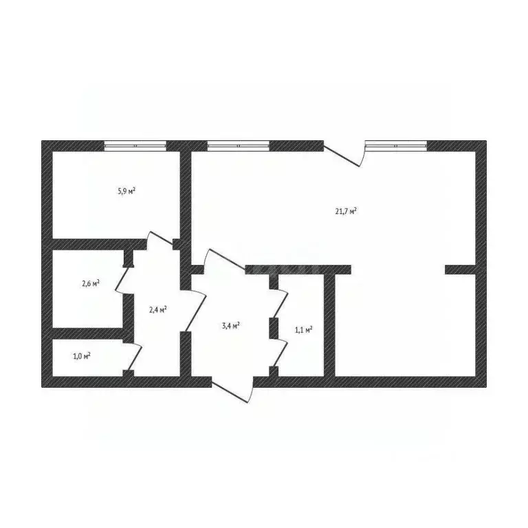 2-к кв. Белгородская область, Валуйки Новая ул., 6 (38.2 м) - Фото 2