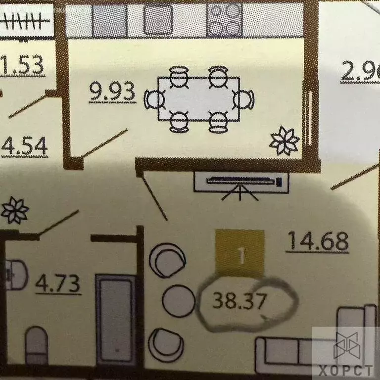 1-комнатная квартира: Ставрополь, улица Ленина, 427 (38.4 м) - Фото 0