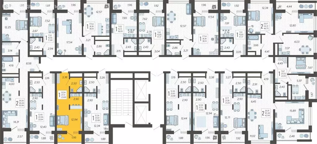 Квартира-студия: Сочи, микрорайон Бытха, Ясногорская улица, 16/2к4 ... - Фото 1