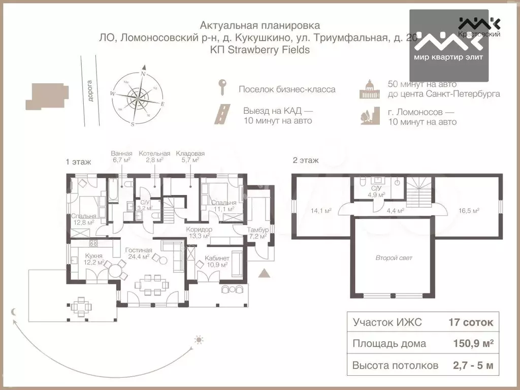 Дом 150,9 м на участке 17 сот. - Фото 0