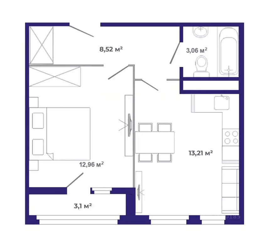 1-к кв. Иркутская область, Иркутский муниципальный округ, Маркова рп, ... - Фото 1