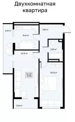 Продаётся 2-к квартира, 62.2 м - Фото 1