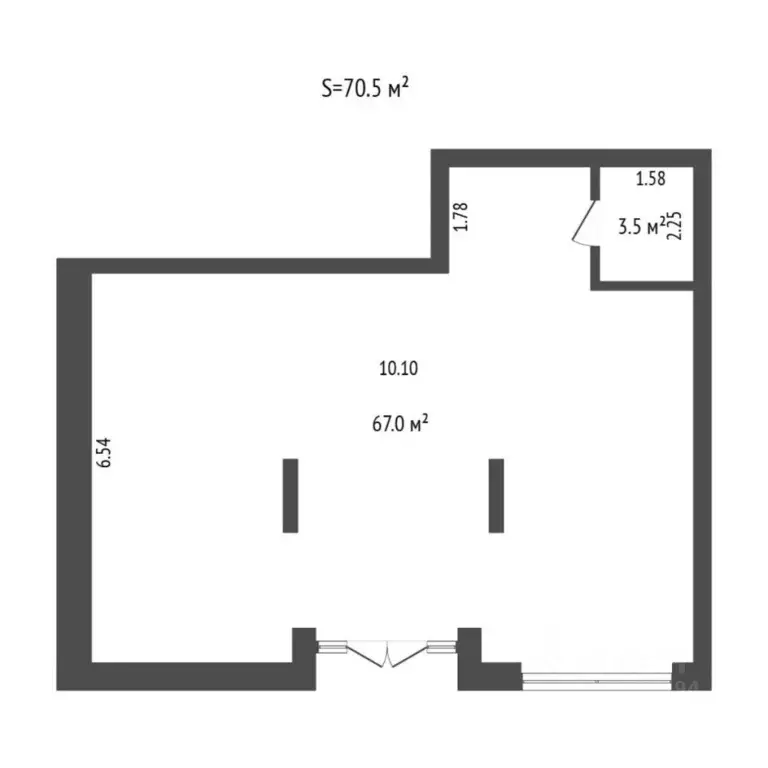 Помещение свободного назначения в Тюменская область, Тюмень ДОК мкр, ... - Фото 2