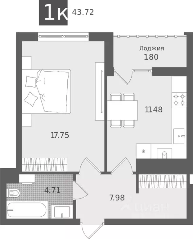 1-к кв. Калининградская область, Светлогорск Лесная Сказка жилой ... - Фото 1