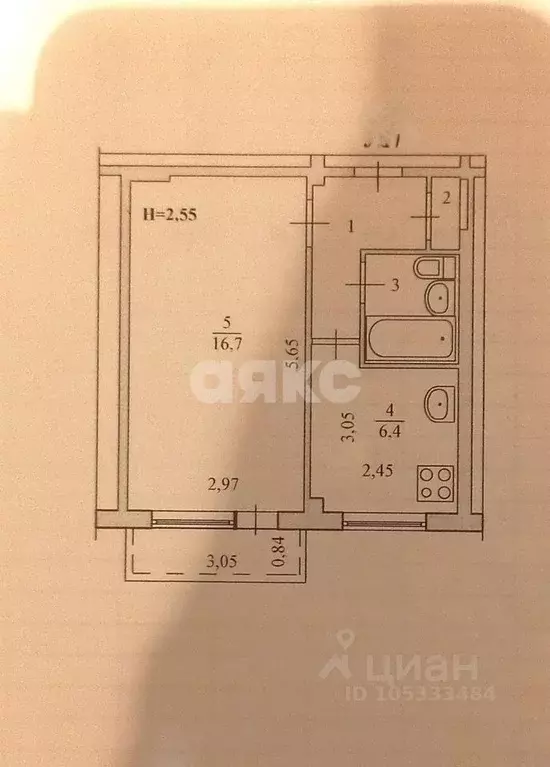 1-к кв. Волгоградская область, Волгоград ул. Генерала Штеменко, 35 ... - Фото 2